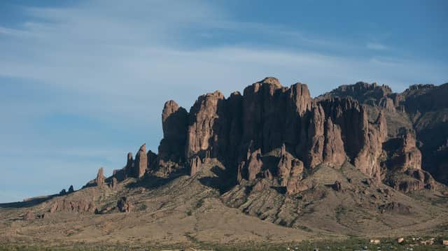 The spectacular Superstition Mountains in Mesa, Arizona