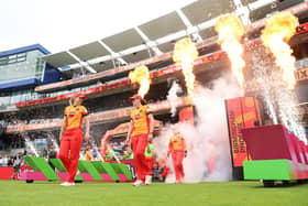 Birmingham Phoenix walk out onto the pitch for a match in The Hundred