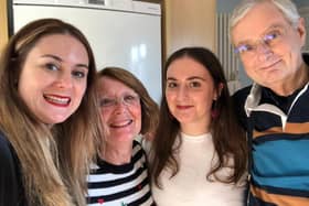Emma (left) with her mum, Andrea; sister, Sarah and dad, Dave. 