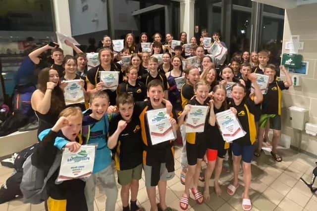 Tring's successful swimmers.