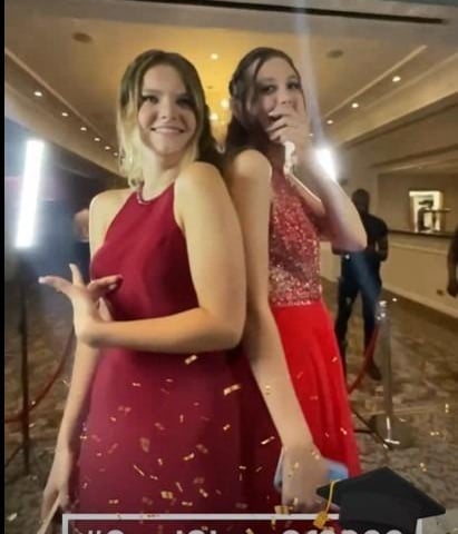 Girls are dressed in their best for their special night.
