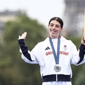Anna Henderson with her silver medal. Pic: Getty.