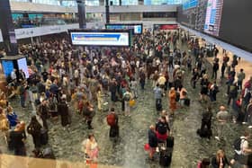 Trains in and out of London Euston station have been disrupted after swans were on the line near Hemel Hempstead earlier today