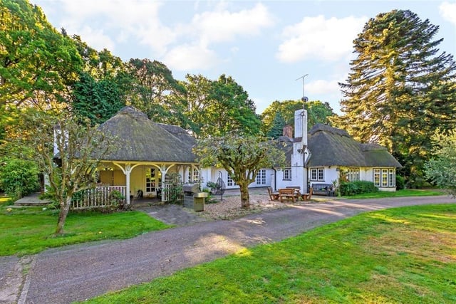 Starting off in the quaint village of Little Gaddesden, this five-bedroom house is on a private road in Ashridge Forest. On the market with Ashtons in Berkhamsted, it has a guide price of £3,000,000. It has over three acres of gardens, including a coach house with an annexe.