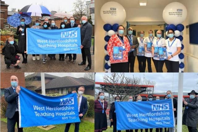 West Herts Hospitals NHS Trust proudly welcomes the new teaching status with new flags.