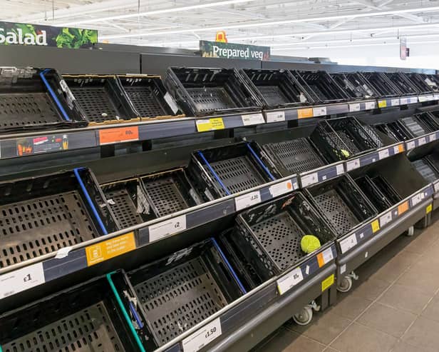 Empty supermarket shelves (photo: Adobe)