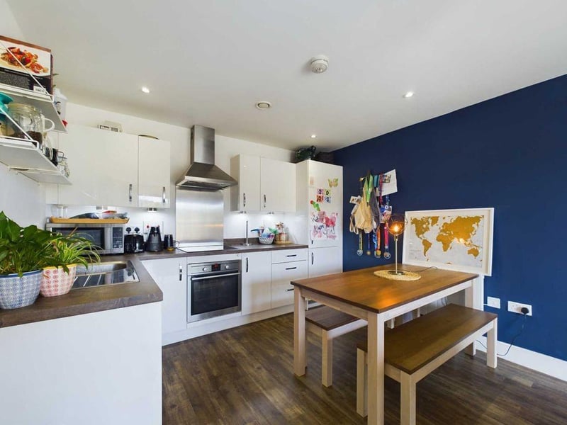 The apartment comes with a fully fitted kitchen.