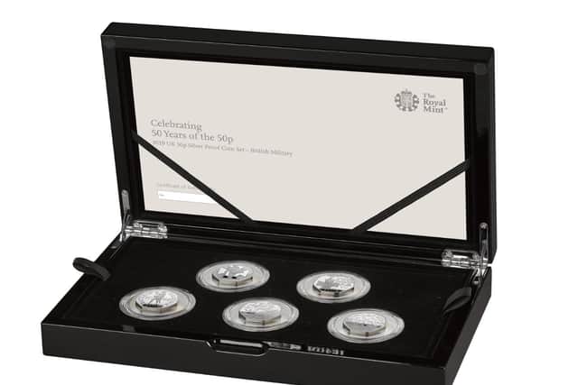 The military set includes five 50p coins recalling some of the most epic battles from Britain's past (Photo: Royal Mint)
