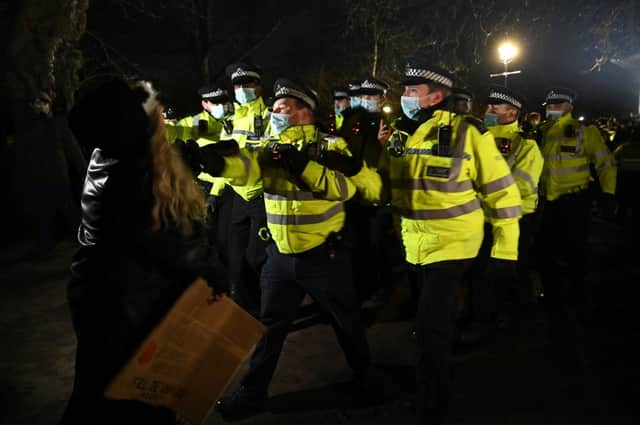 Prime Minister Boris Johnson has said he was “deeply concerned” by video footage of police officers detaining women at the vigil of Sarah Everard (Photo: Leon Neal/Getty Images)