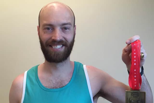 James Westcott, from Pitstone, was running in memory of his father