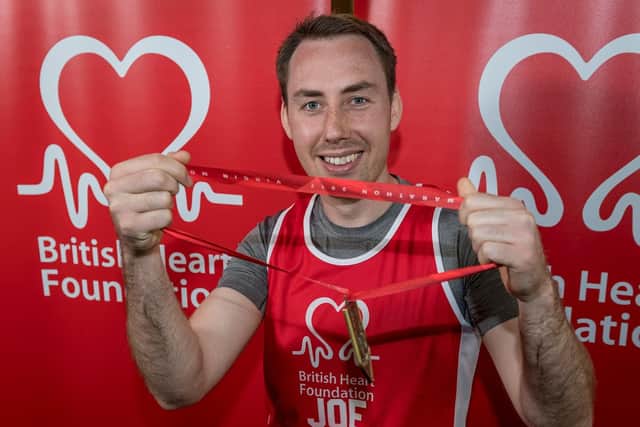 Joe Walsh was running for the British Heart Foundation in memory of his girlfriend's father