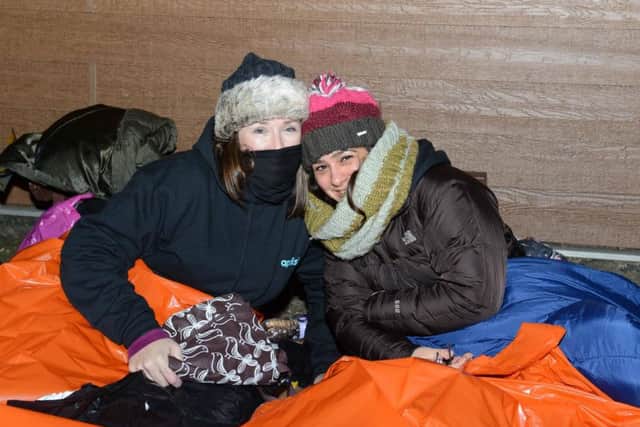 Residents out in the cold for the DENS sleep out