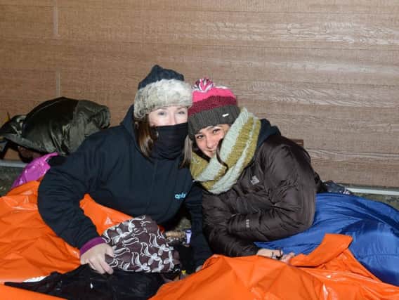 Residents out in the cold for the DENS sleep out