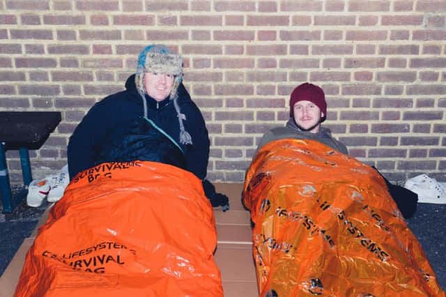 Residents out in the cold for the DENS sleep out