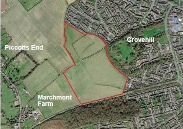 Aerial image of Marchmont Farm site