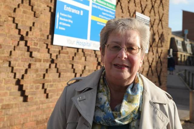 Hospital campaigner Edie Glatter outside Hemel Hempstead's former Urgent Care Centre. ENGPNL00120131025134611