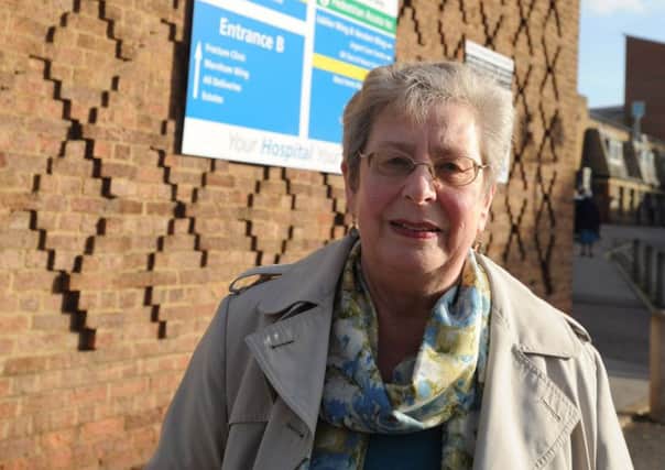 Hospital campaigner Edie Glatter outside Hemel Hempstead's former Urgent Care Centre. ENGPNL00120131025134611
