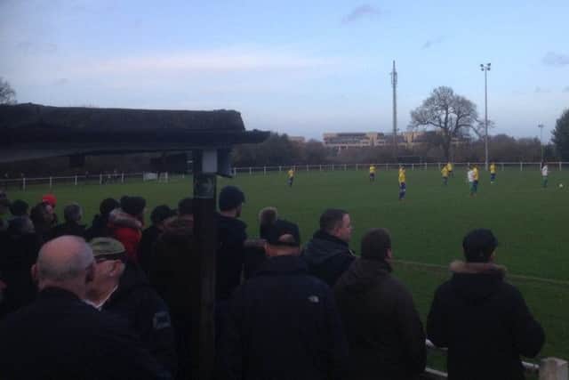 A healthy crowd of 161 people braved the wind at Pancake Lane on Saturday for a competitive local derby.