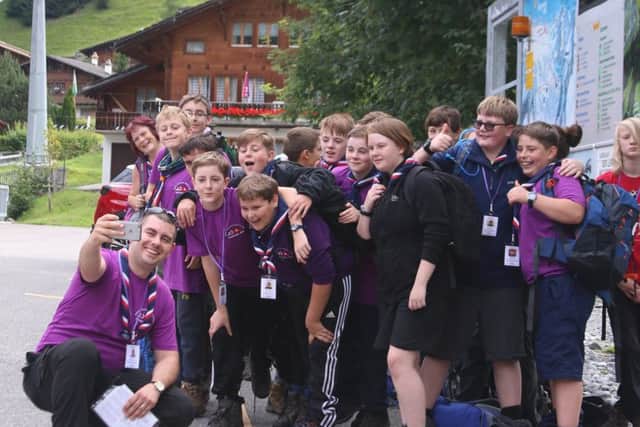 Russ Dyble with the Scouts in Switzerland