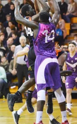 Wayne Yeboah in action against Riders.