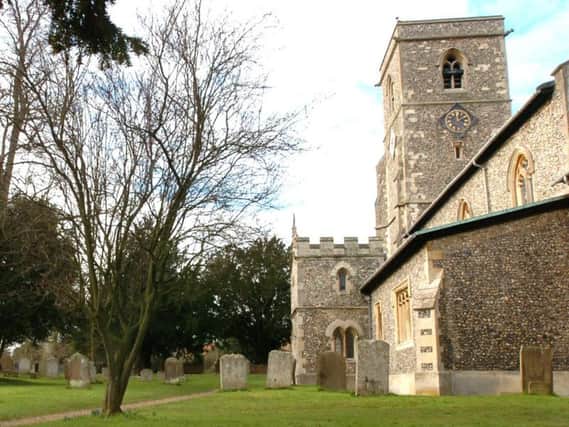 St John's in Aldbury was targeted by the vandals