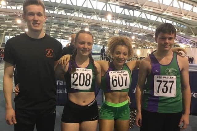 From left, Dacorum & Tring AC team-mates Josh Woods, Ella Broadfield, Marli Jessop and Ralph Williams.