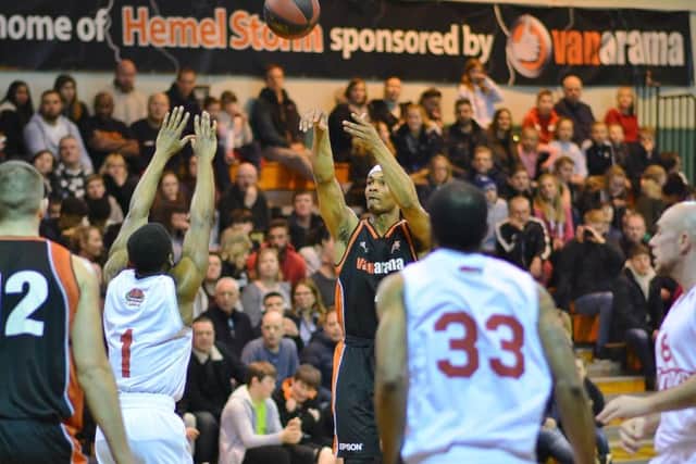 AJ Roberts three-pointer sparks a Storm run against Lancashire on Saturday.