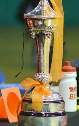The National Cup silverware on display at Hemel's Sportspace home on Saturday.