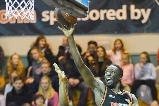 Wayne Yeboah was joint top scorer with 16 points on Saturday. (All pictures by Lin Titmuss)