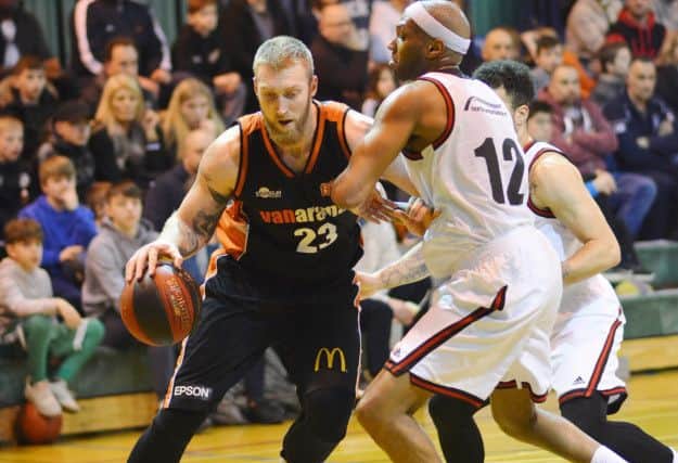 Hemel's 7ft centre Lee Greenan was a constant threat against Northumbria at Sportspace. (Picture by Lin Titmuss)