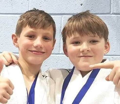 Rush Judo's Matthew Morley and Ethan Shaw.