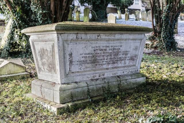 The memorial for Ann Hewson is one of those being earmarked for conservation work
