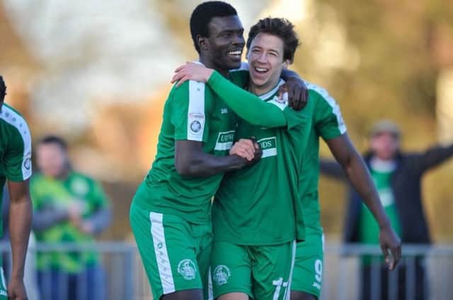 Ismail Yakubu and Spender Mccall were both on target for Hemel Town in Saturdays end-to-end 3-3 draw at Chelmsford City.