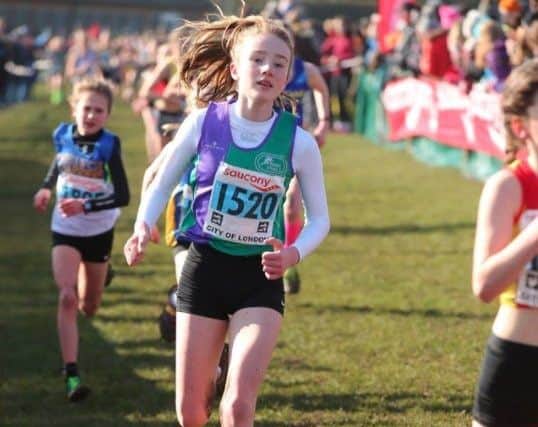 Up-and-coming Dacorum & Tring AC runner Olivia Edwards at the English National Cross-Country Championships.