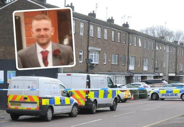 The scene where David Molloy was found stabbed