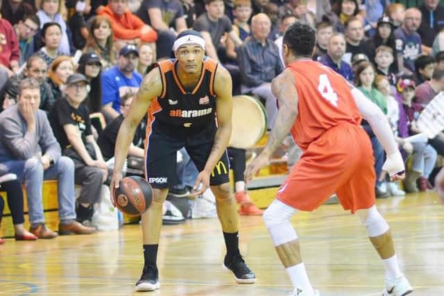 AJ Roberts sank four three-pointers against Reading on Saturday. (Picture by Lin Titmuss)