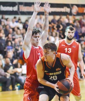 Storm's Michael Darlow in action against Reading on Saturday. (Picture: Lin Titmuss)