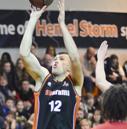 Hemel veteran Tom Adorian finished as Storms most efficient  player on the stats sheet on the night. (Picture: Lin Titmuss)