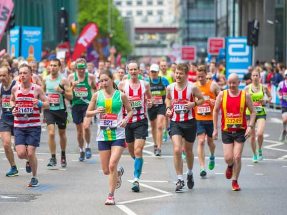 Thousands of runners are taking on the London Marathon on Sunday