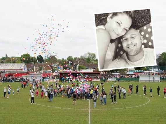 The annual match is held in memory of Nikki Cross, pictured inset with husband Dan