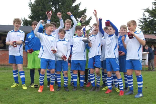 The Tring Tornadoes Falcons under-13s team, who won the cup earlier this season.