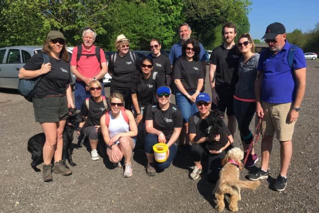 The charity walkers