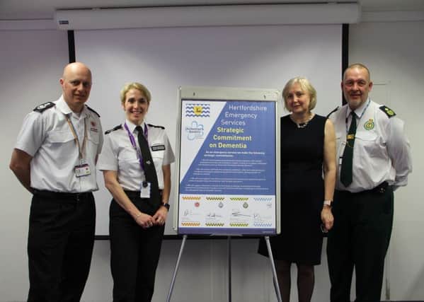 Fire, police and ambulance services sign the Dementia Pledge