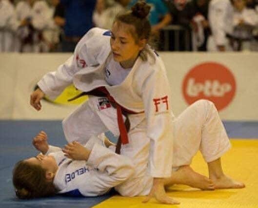 Emily Niven in action in Flanders, Belgium.
