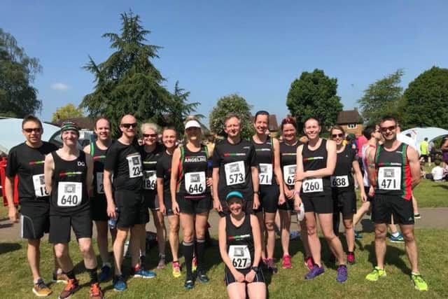 Gade Valley Harriers' runners pictured at Wheathampstead earlier this season.