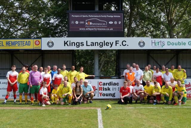 Footballers at the charity match