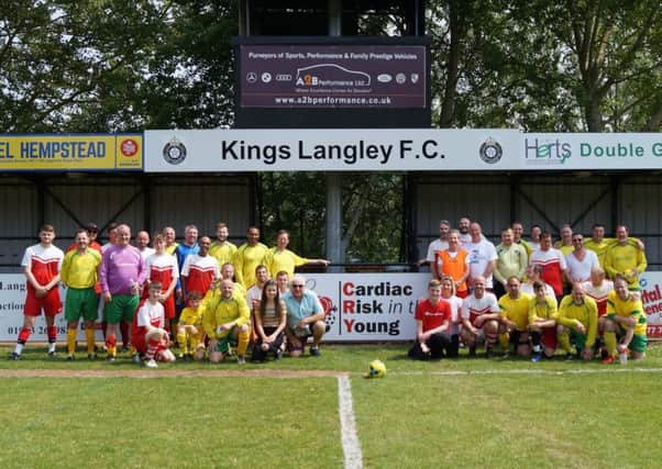 Footballers at the charity match