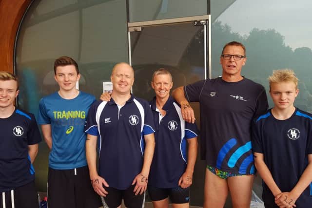 Hemel Hempstead SCs members at Whitlingham Country Park in Norwich for the Swim England 2018 East Region Open Water Championships.