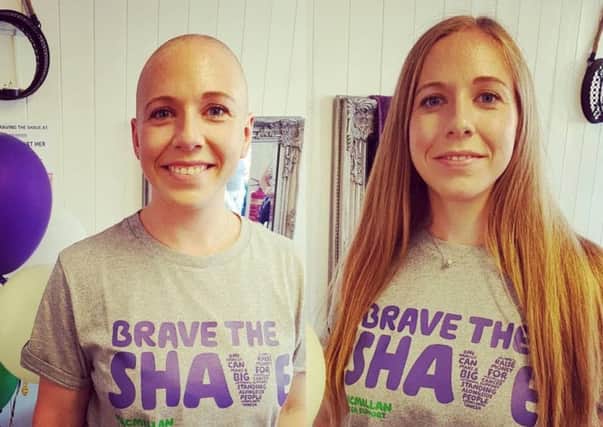 Crystal Carr before and after her headshave