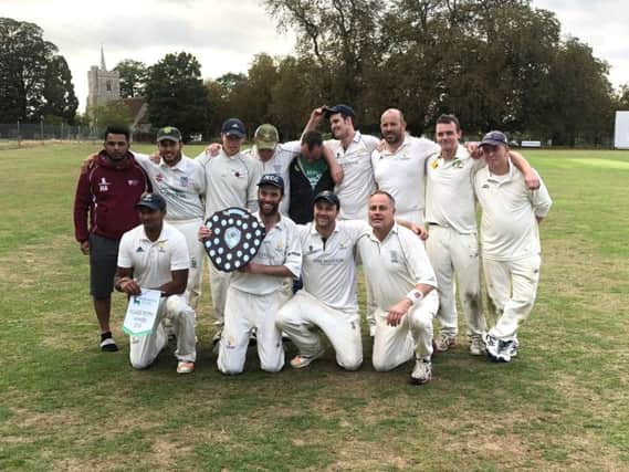 Potten End with the Herts Village Trophy on Sunday at Knebworth Park CC.
